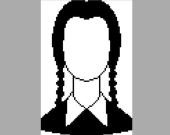 Wednesday Addams digital cross stitch pattern (66X98)