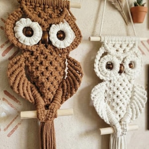 Handmade Macrame Owl Wall Hanging