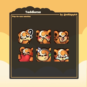 Teddiursa Emotes Set (Twitch/Discord) + Shiny variants