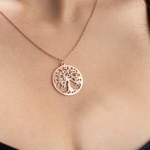 Family Tree Necklace, Tree of Life Jewelry, Solid Sterling