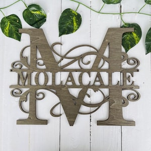 Benutzerdefinierte Metallschilder | Monogramm-Wand-Dekor | Metall Wand Kunst | Nachname-Zeichen | Familien Namensschild | Personalisiertes Hochzeitsgeschenk | Kundenspezifische Metallkunst