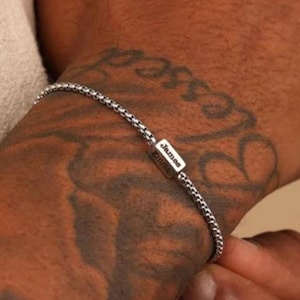 Daddy Bracelet, Custom Dad Bracelet With Kids Name, Family Name Bracelet, Fathers Day Gift, Personalized Gift For Dad, Dad Gift From Kids