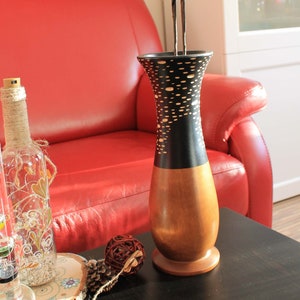 Vase flower vase wooden vase floor vase table vase decorative vase for decoration 30 cm