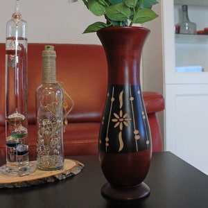 Vase flower vase wooden vase floor vase table vase decorative vase for decoration 30 cm