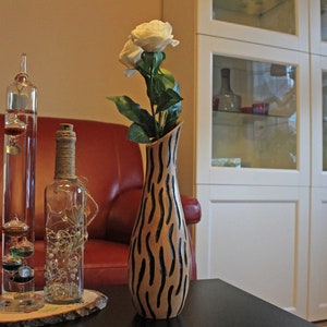Vase flower vase wooden vase floor vase table vase decorative vase for decoration 30 cm