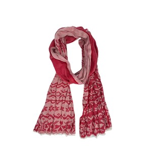Cotton scarf men&#39;s scarf women&#39;s scarf summer scarf crinkled look jacquard pattern red