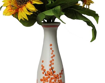 Vase ceramic vase Christmas decoration table vase flower vase living room decoration house decoration room decoration floral pattern