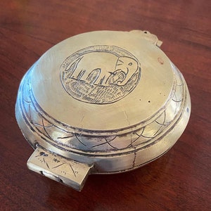 Late 18th Century Brass Betel Lime Nut Box