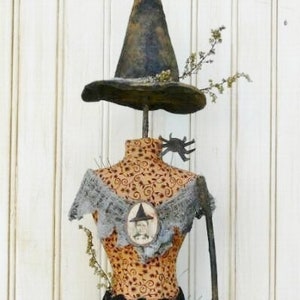 Halloween Witch Mannequin Dress Form Pattern PDF primitive image 2