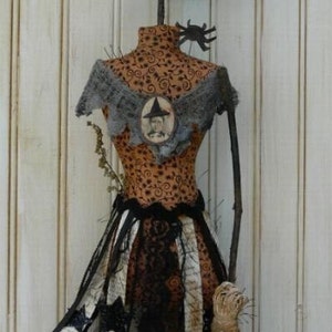 Halloween Witch Mannequin Dress Form Pattern PDF primitive image 8