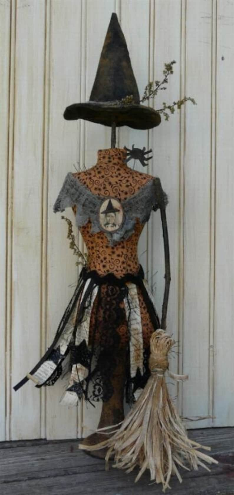 Halloween Witch Mannequin Dress Form Pattern PDF primitive image 8