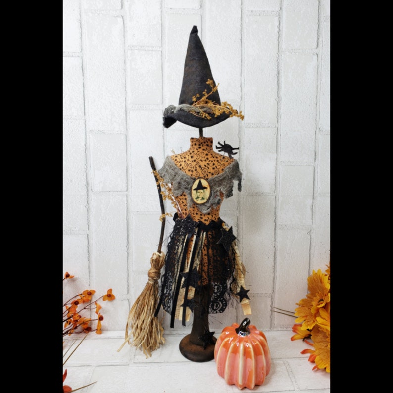 Halloween Witch Mannequin Dress Form Pattern PDF primitive image 5