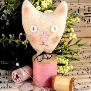 Kattenspoel speldenkussenpatroon pdf - naaibenodigdheden decor speldkussen