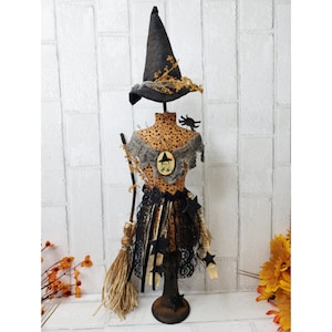 Halloween Witch Mannequin Dress Form Pattern PDF -  primitive