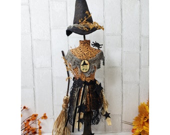 Halloween Witch Mannequin Dress Form Pattern PDF -  primitive