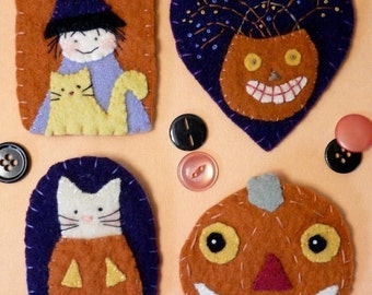 Spooky Halloween WOOL Pins PATTERN PDF