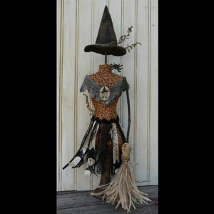 Halloween Witch Mannequin Dress Form Pattern PDF primitive image 3