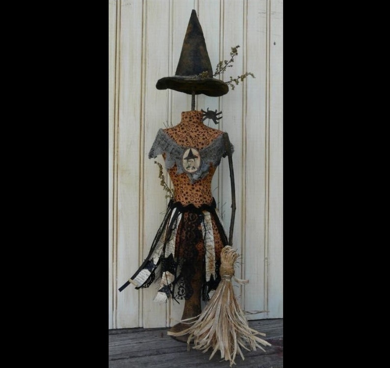 Halloween Witch Mannequin Dress Form Pattern PDF primitive image 3