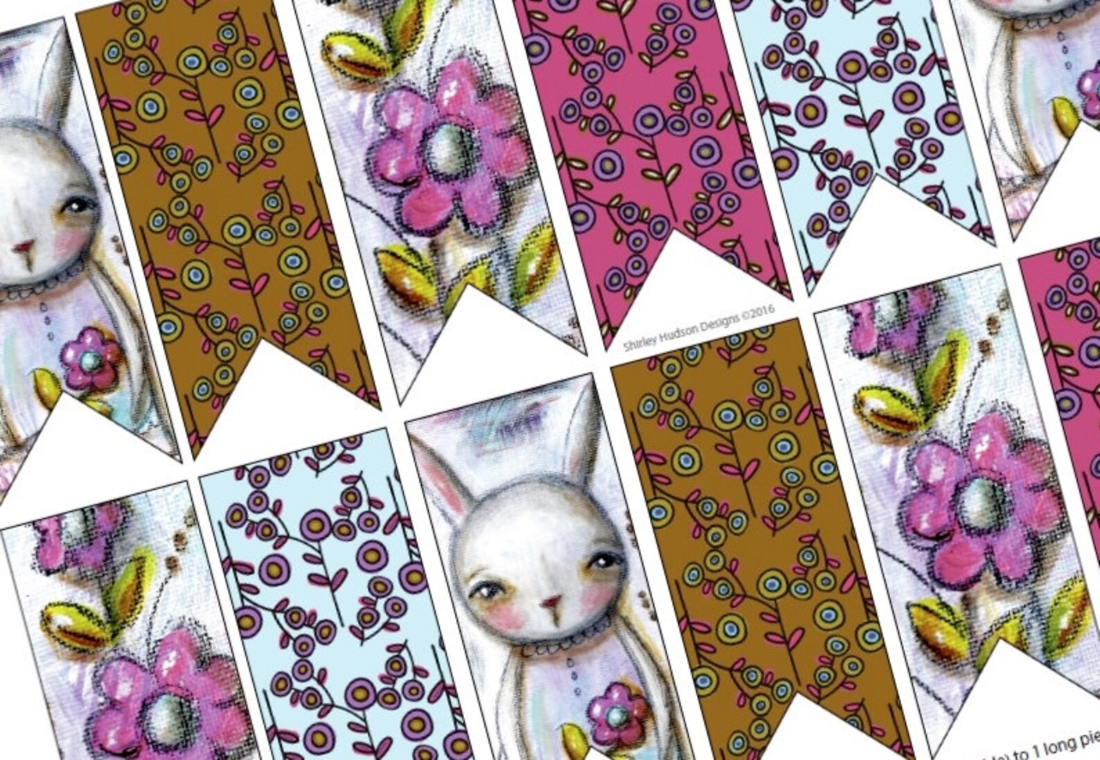 Spring Bunny Banner PDF Printable - Etsy