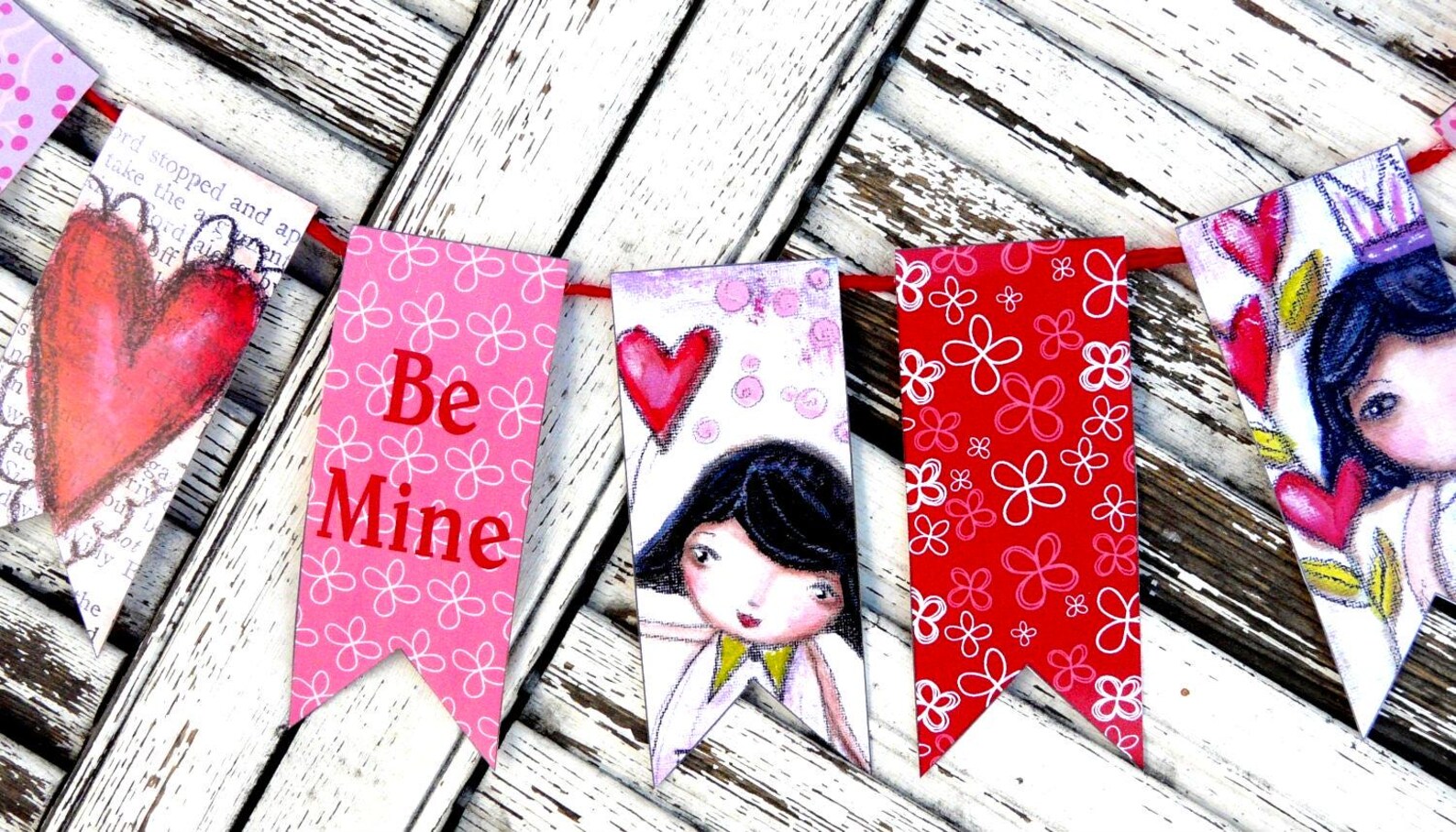 Be Mine Valentine Banner PDF Printable- Digital College Sheet Girls - Etsy