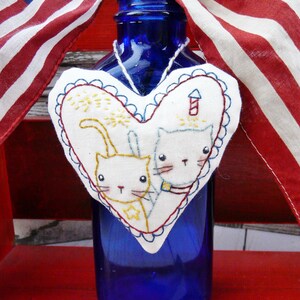 Patriotic spirit Ornaments embroidery Pattern PDF stitchery independence day primitive ornies bowl fillers hudsons holidays image 8