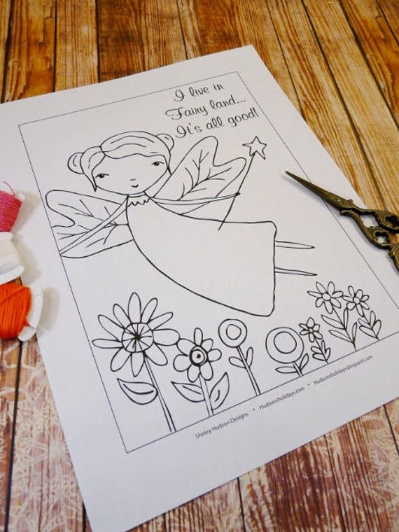 I Live In Fairy Land Stitchery Pdf Pattern Embroidery Sheet Etsy