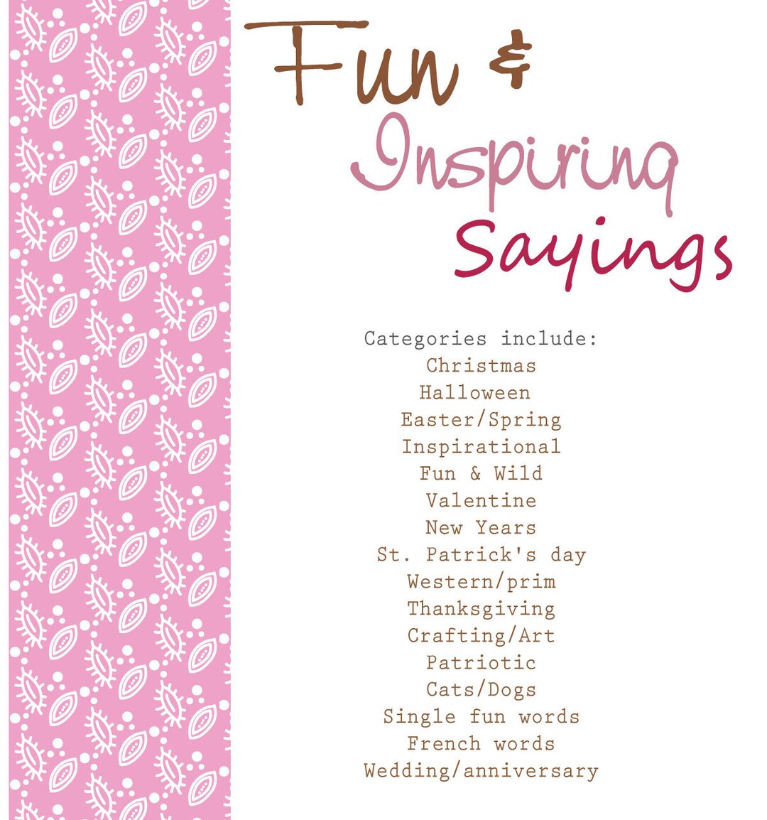 Fun Inspiring Sayings Quotes E Book PDF - 7600 Words All Holidays ...