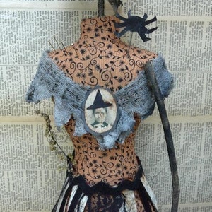 Halloween Witch Mannequin Dress Form Pattern PDF primitive image 6