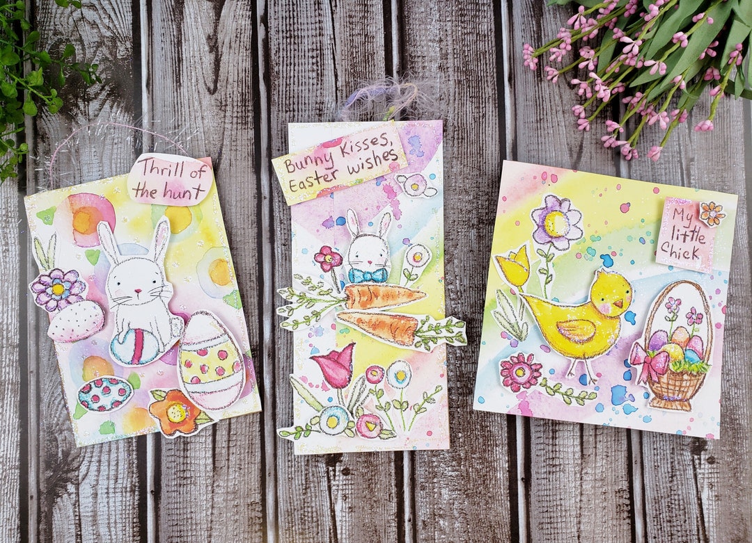 Art EASTER Collage Set - Make Cards & Home Decor 3 Sheets - Digital ...