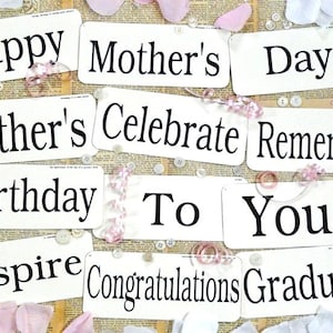 12 grandi schede di compleanno per la festa della mamma in formato PDF - ispira, festeggia mamma papà laurea banner vintage come insegne antiche parole