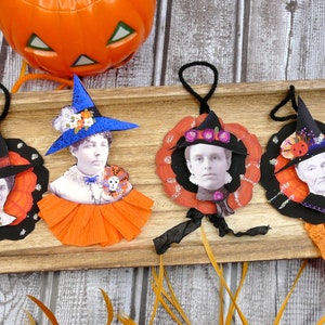 Una collezione Witchy Vintage Halloween Fogli di collage PDF ornamenti tutorial modello bomboniera per streghe immagine 8