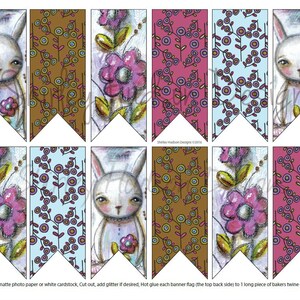 Spring Bunny Banner PDF Printable - Etsy