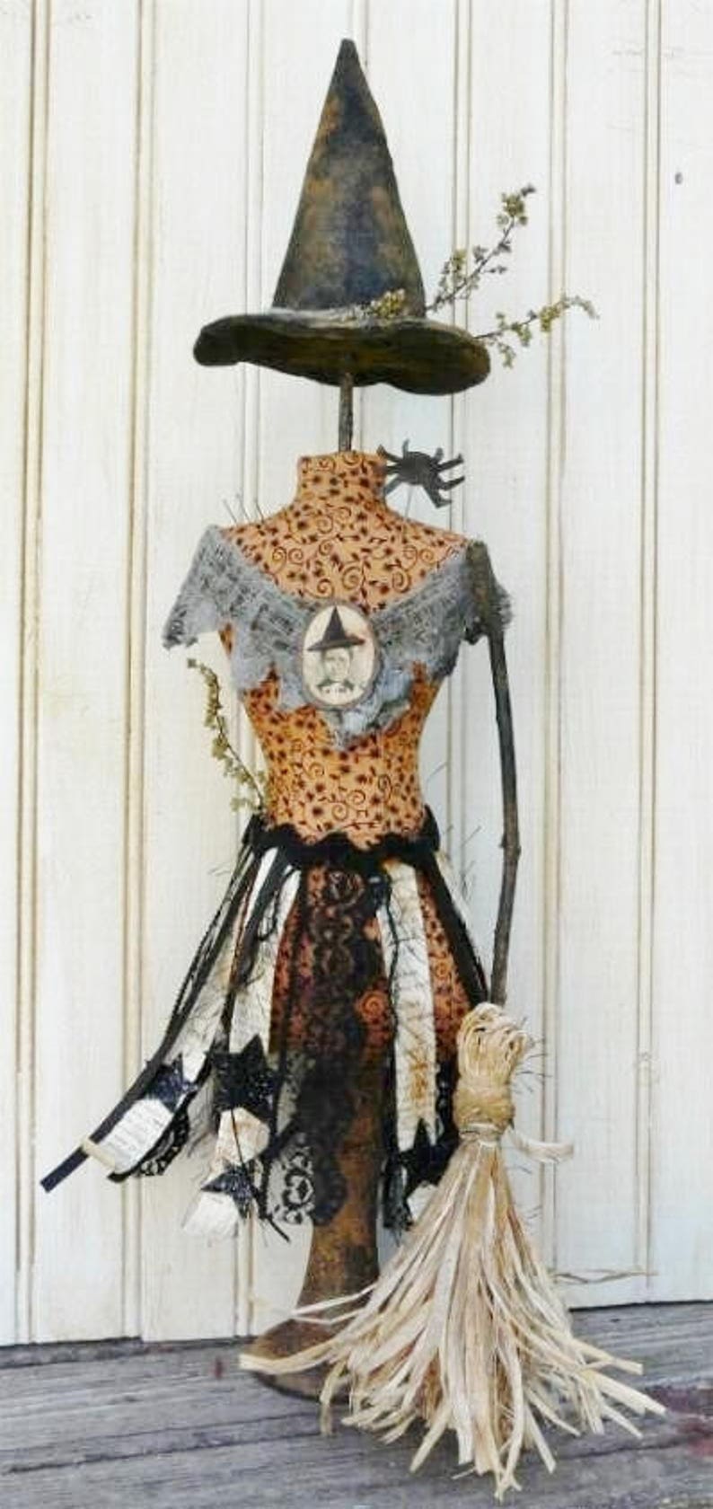Halloween Witch Mannequin Dress Form Pattern PDF Pincushion Etsy