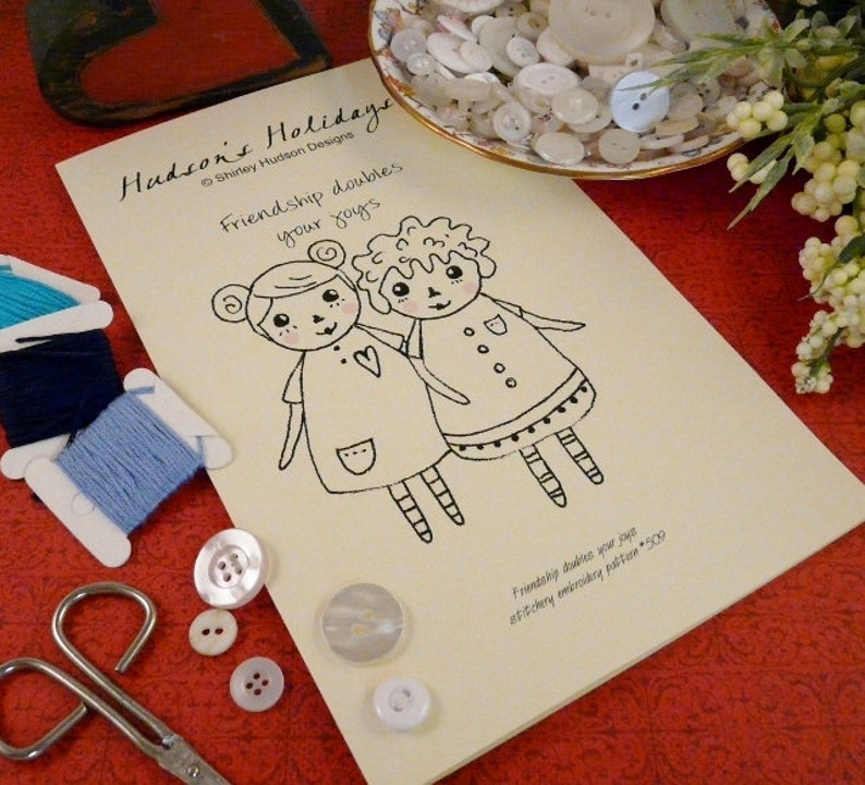 Raggedy Ann FRIENDS Stitchery Pattern PDF Embroidery Doll E | Etsy