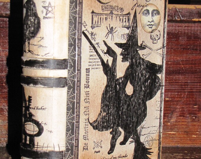 MEDIUM Vintage Paper Mache Halloween Witch's Book of Etsy