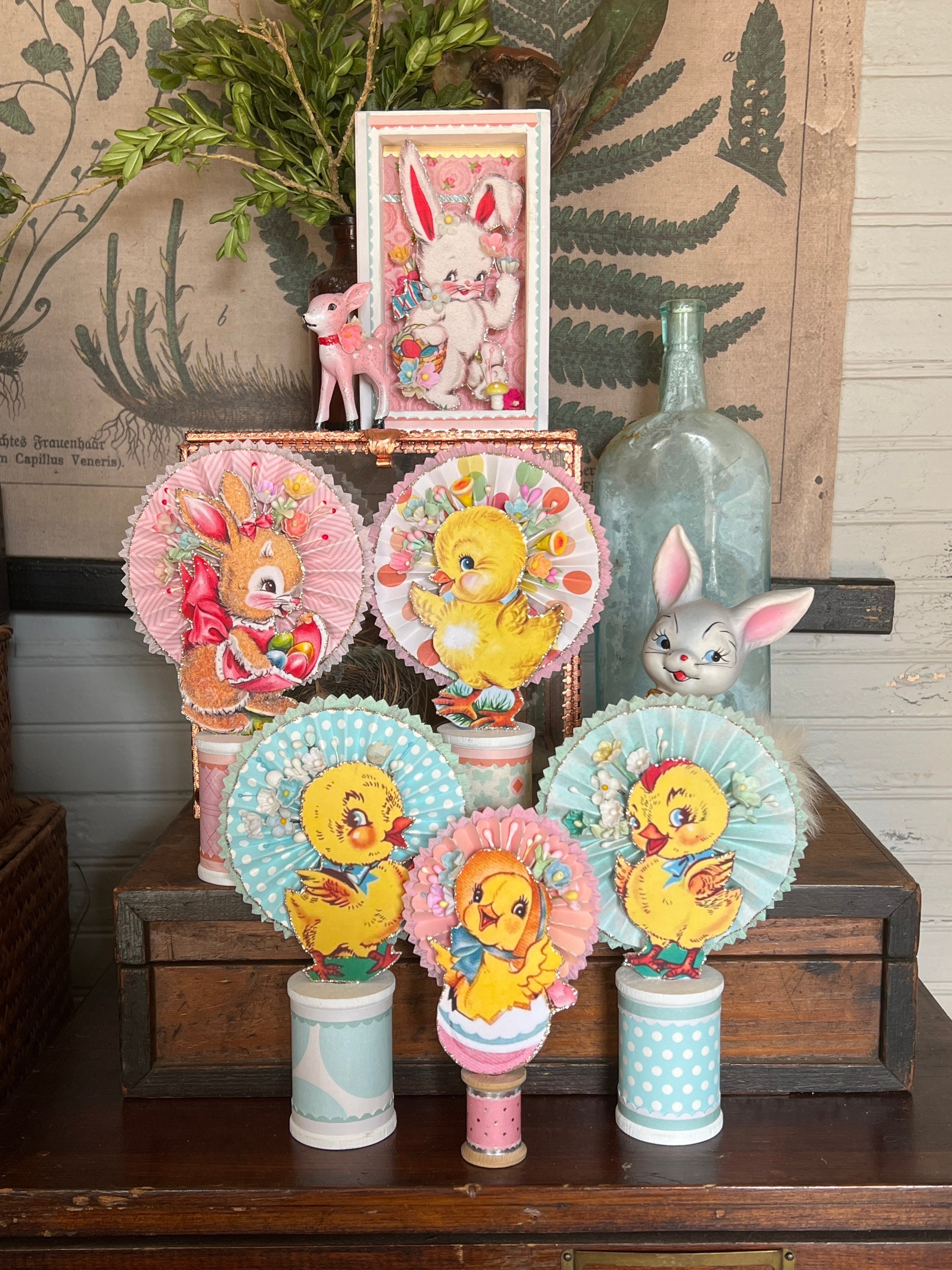 Vintage EASTER, RETRO Easter, Kitsch, Vintage Easter Decorations, Retro ...