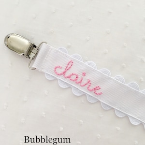 Monogrammed Pacifier Clip Holder Embroidered Name image 4