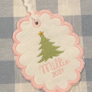 Embroidered Christmas Tree Ornament Monogram