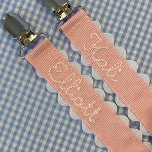 Monogrammed Pacifier Clip Holder Embroidered Name