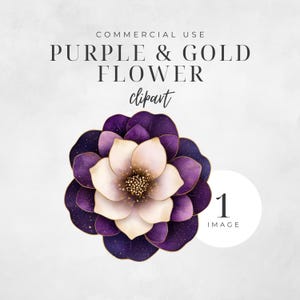 Imágenes prediseñadas de flores de oro morado, imágenes prediseñadas de flores de acuarela, invitación de boda violeta, flores de fiesta de color lila, flores malva, uso comercial / CC023