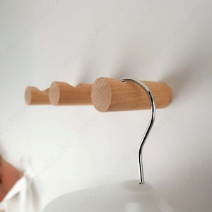 Natural Solid Wood Decorative Wall Hook, Walnut Decorative Wall Coat Hook, Entrance Wall Hanging Wall Nail, Simple Coat Hook,Decorative Gift