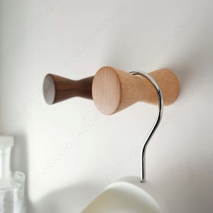 Natural Solid Wood Wall Hook, Decorative Wall Coat Hook, Wall Hook, Decorative Wall Coat Hook, Modern Home Decoration Gift for Wall Storage