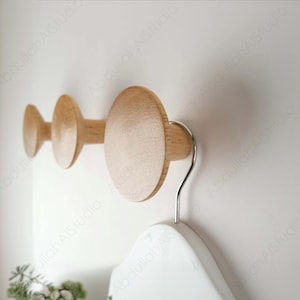 Natural Oak Wall Hook, Decorative Wall Coat Hook,Wall Hook, Decorative Wall Coat Hook,Modern Home Decoration Gift for Wall Storage,Coat Hook