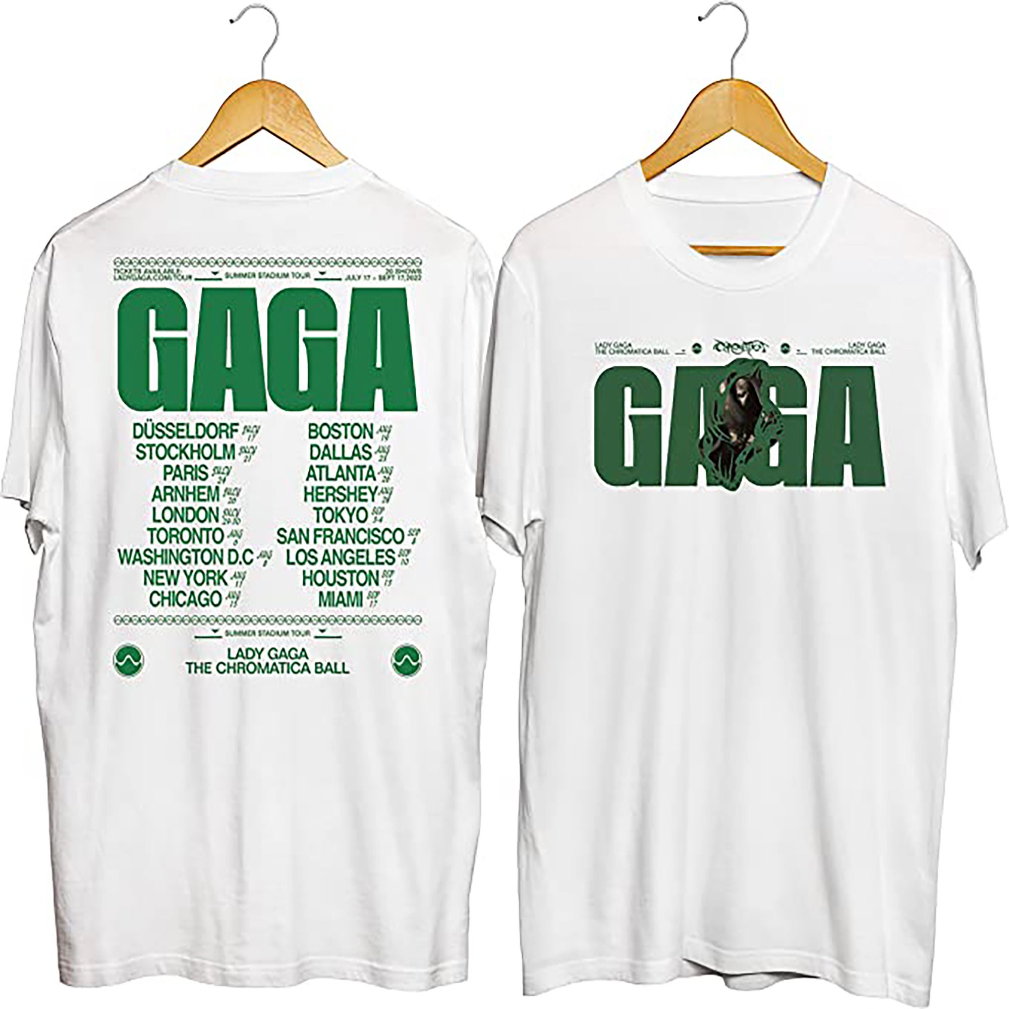 Discover Gaga The Chromatica Ball Tour 2022 Ästhetik zweiseitiges T-Shirt