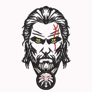 Maschinenstickerei: Hexer/Geralt von Rivia/Weißer Wolf/Wilde Jagd