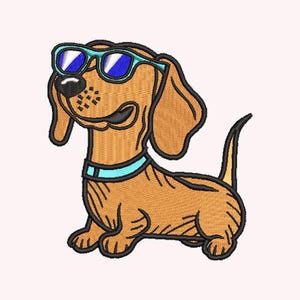 Dachshund Embroidery Design - Digital Download File for Machine Embroidery