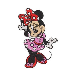 Diseño de bordado a máquina: Dibujos animados de Minnie Mouse