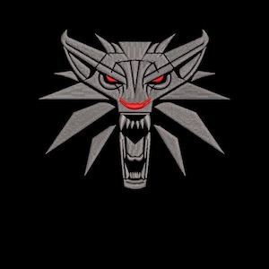 Maschinenstickerei: Witcher | Weißer Wolf
