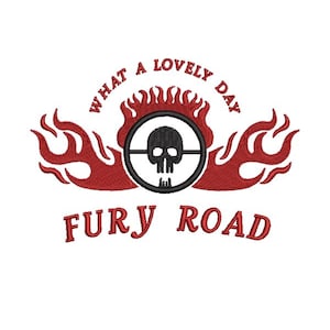 Machine Embroidery Design: Fury Road | Skull and Fire