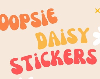 Paquetes misteriosos de pegatinas de Oopsie Daisy / Paquetes de Oopsie, pegatinas, misterio, bolsas de agarre